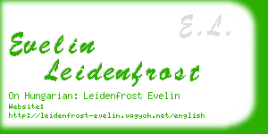 evelin leidenfrost business card